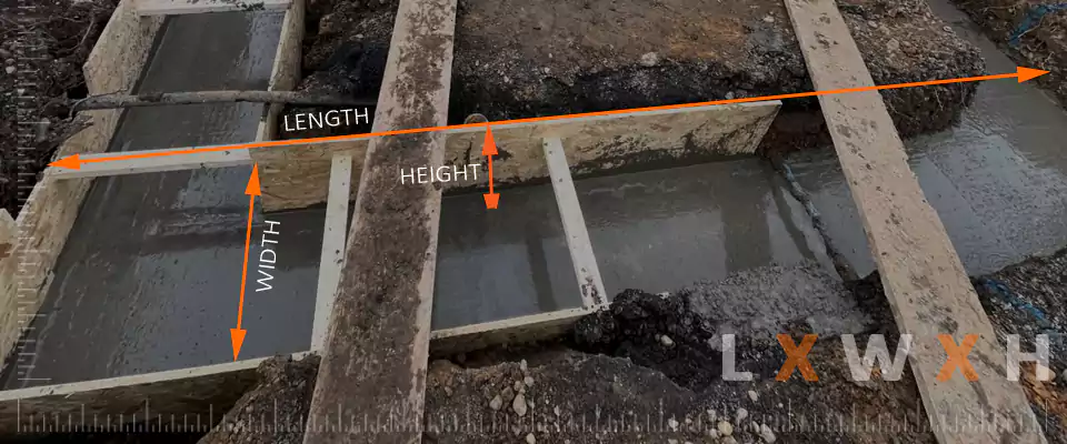 concrete calculator footings
