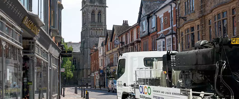 OLCO concrete pumping in Rugby